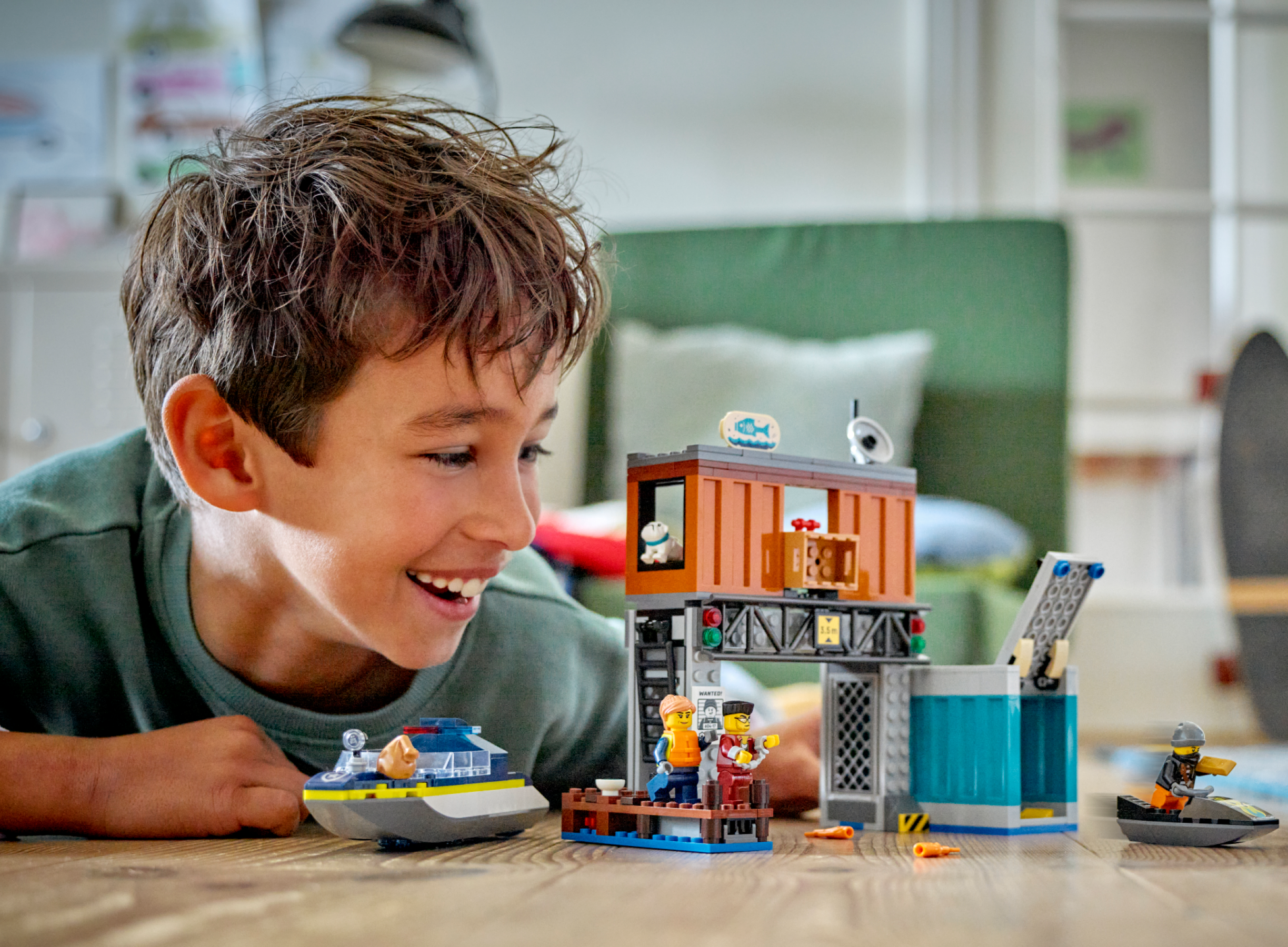 Đồ Chơi Lắp Ráp Tàu Cảnh Sát Và Hang Ổ Tội Phạm - Police Speedboat And Crooks' Hideout - Lego City 60417 (311 Mảnh Ghép)