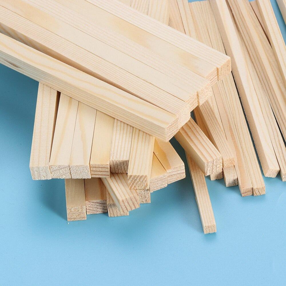 Thanh gỗ thông vuông 1cm x 1cm x dài 50cm + bào láng 4 mặt