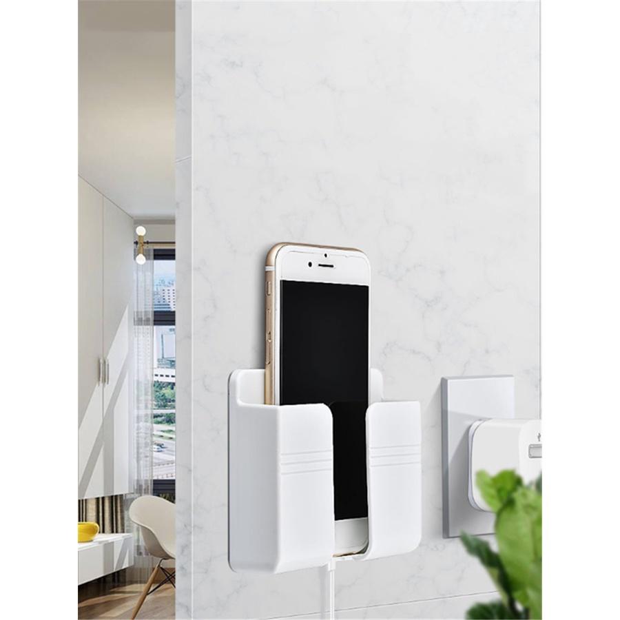 Giá đỡ dán tường đa chức năng treo điện thoại khi sạc, điều khiển từ xa.