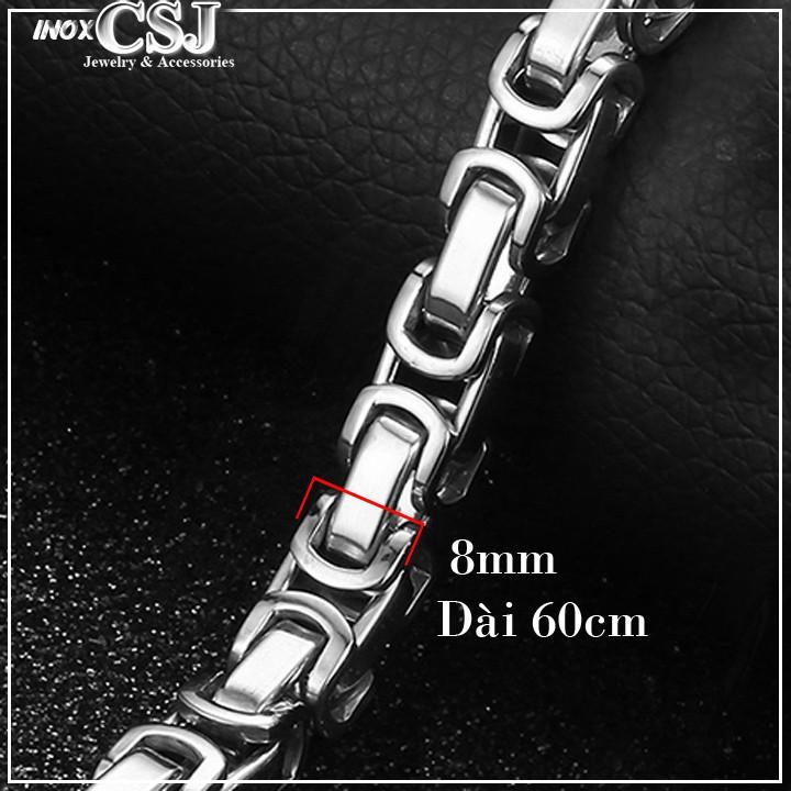 DÂY CHUYỀN NAM INOX 8MM KHÔNG ĐEN