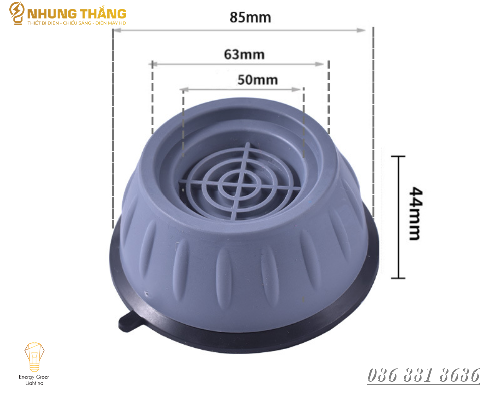 Bộ 4 Miếng Đệm Chống Rung Máy giặt - Kê Cao Máy Giặt - Giảm Rung Lắc Tăng Tuổi Thọ