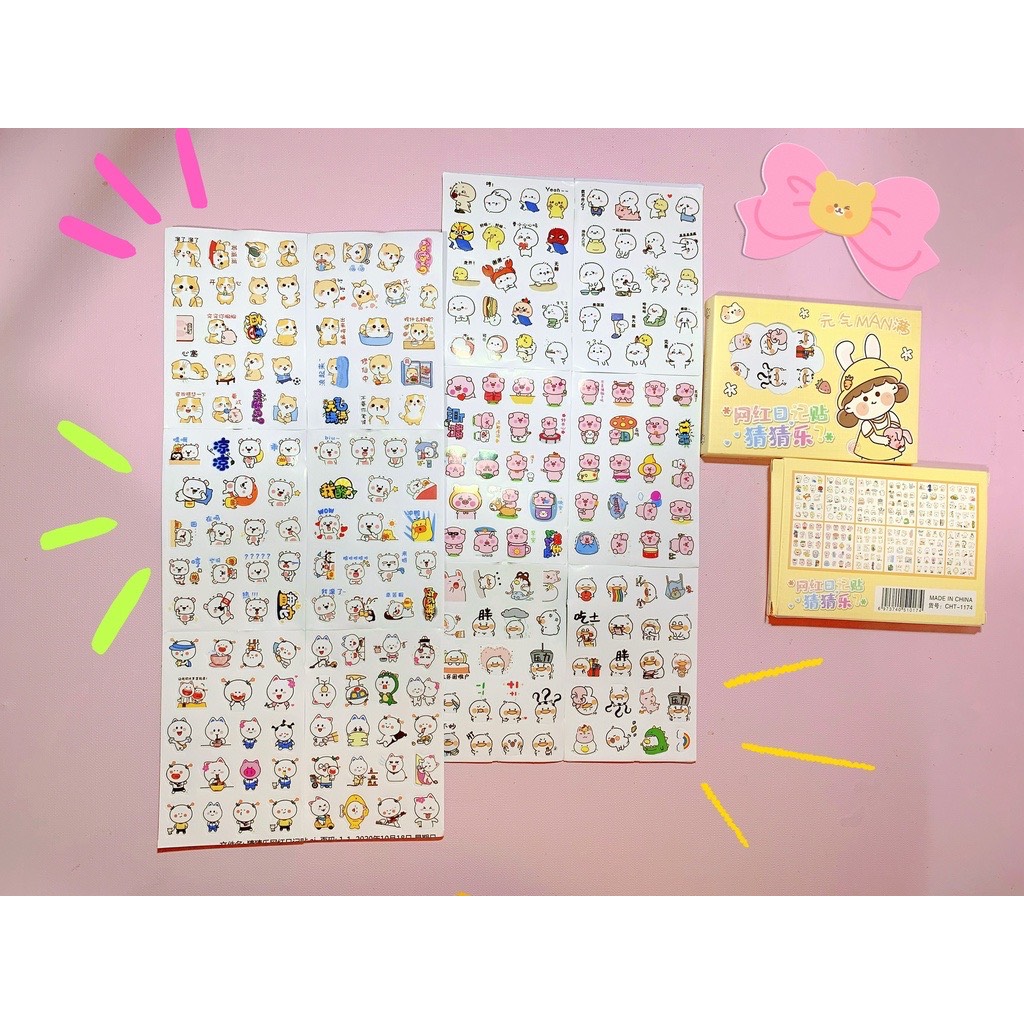 Set Stiker Hoạt Hình Nhật Bản Cute