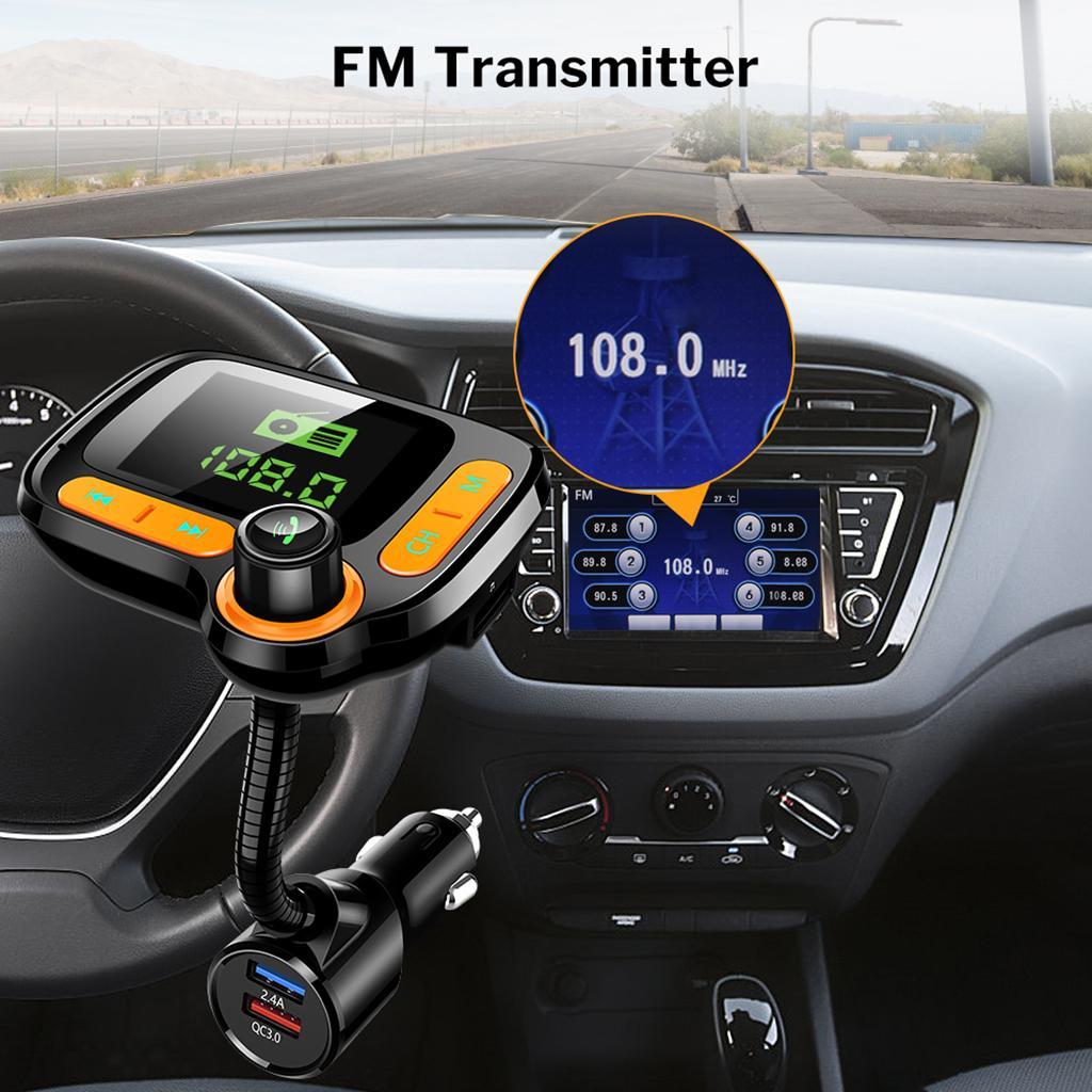 Handsfree Wireless Bluetooth Car FM Transmitter Kit Mp3 Player 2 USB Charger