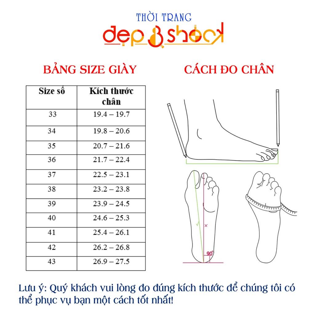 Dép lê nữ - Dép nữ quai ngang Đính đá thời trang có size từ 33 đến 43 Depvashock MS 281