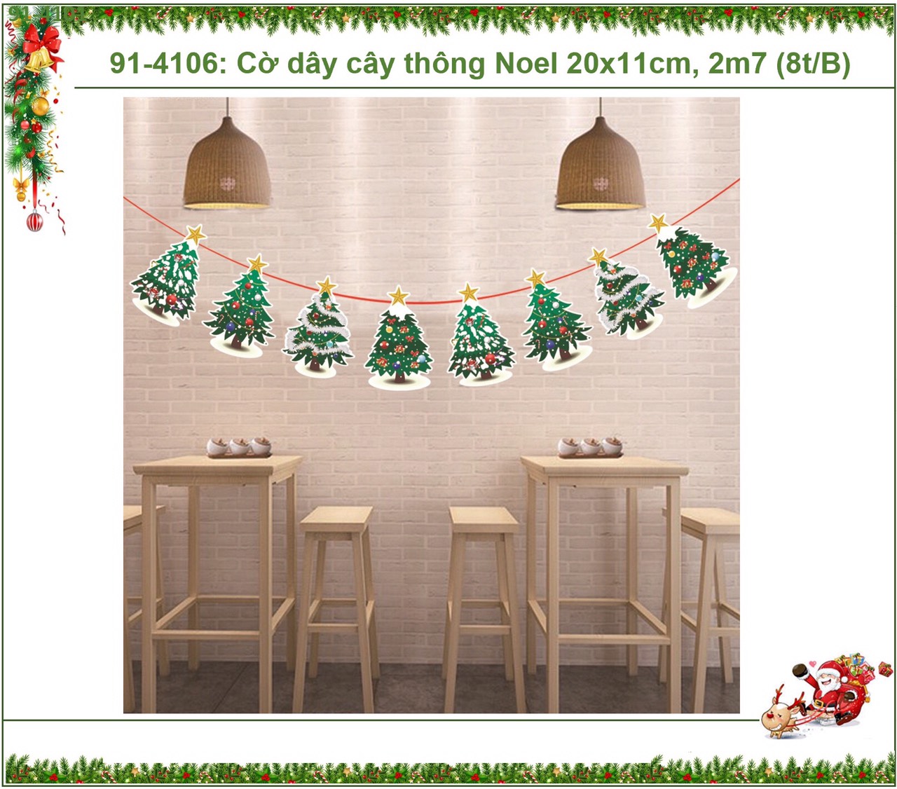 Dây Chữ Treo Trang Trí Noel Nhiều Mẫu Dễ Thương Cho Bạn Lựa Chọn
