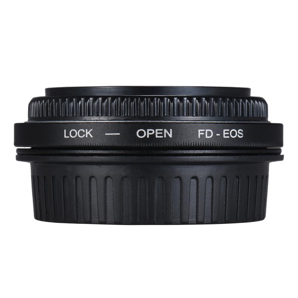 FD-EOS Lens Mount Adapter Camera Lens Adapter Ring with Optical Glass Focus Infinity FD Lens to EOS EF Mount Body for