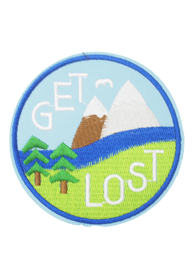 Get Lost phong cảnh nền xanh - Patch ủi sticker vải