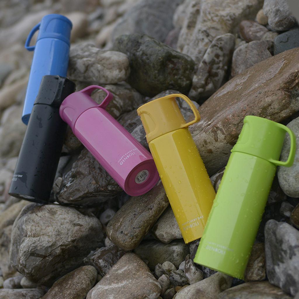 500ml Stainless Steel Vacuum Insulated Mug Coffee Tea Cup with Cup White