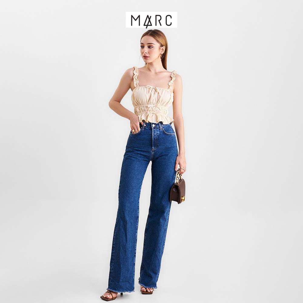 Áo kiểu nữ MARC FASHION linen 2 dây bèo rút nhún