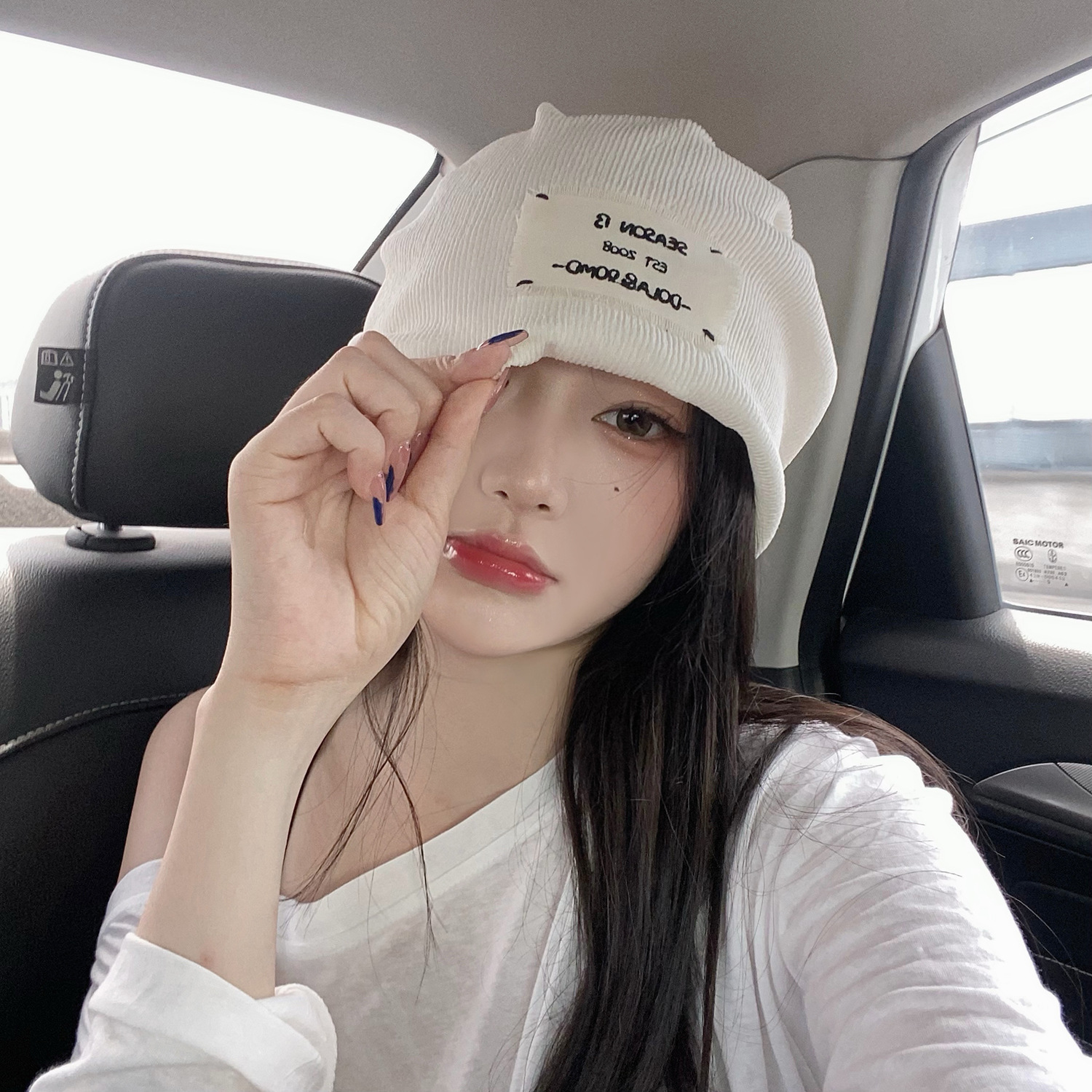 Mũ len hàn quốc nữ trùm đầu dệt kim giữ ấm thu đông phong cách năng động cá tính MS 002