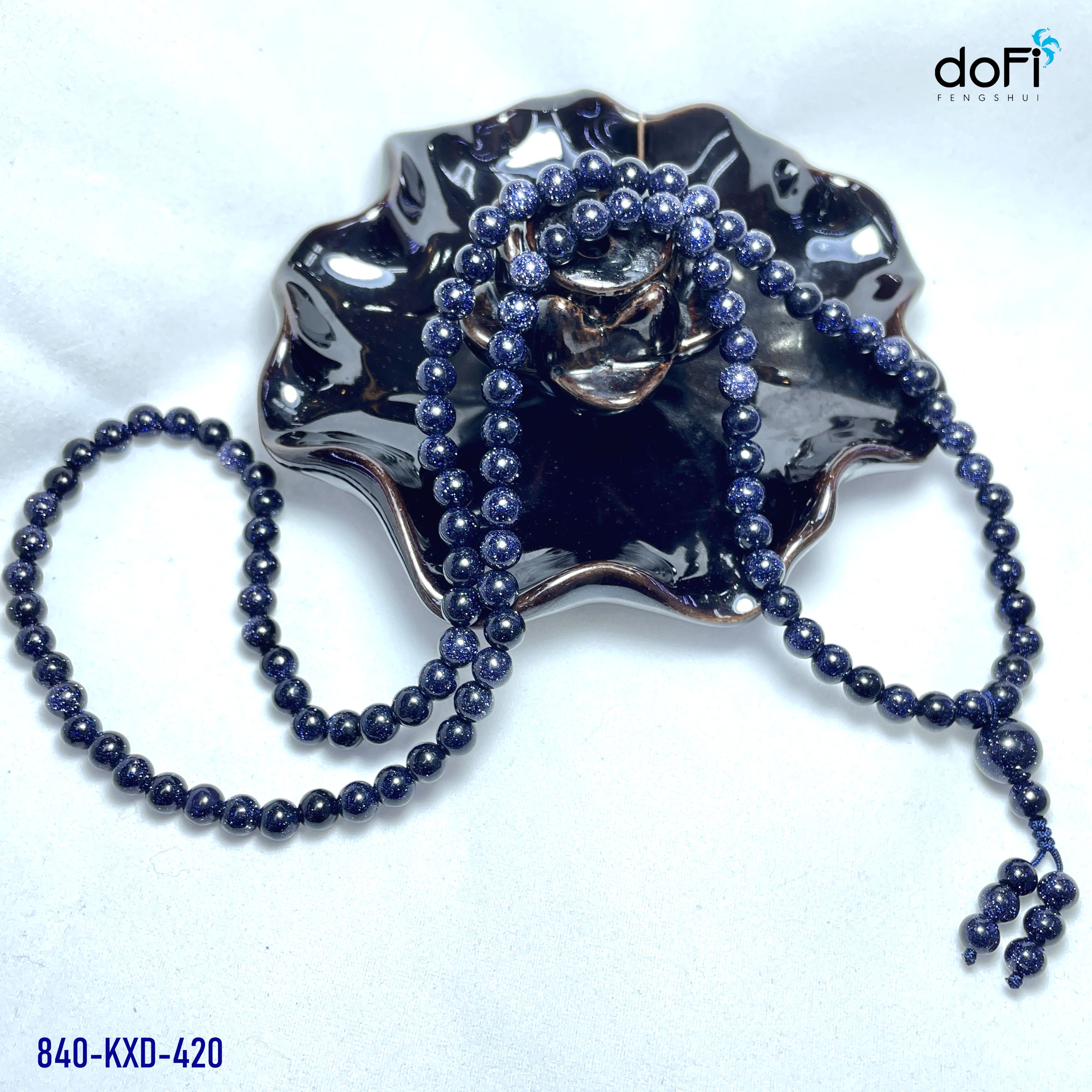 TRÀNG HẠT ĐÁ KIM SA XANH DƯƠNG 6LI