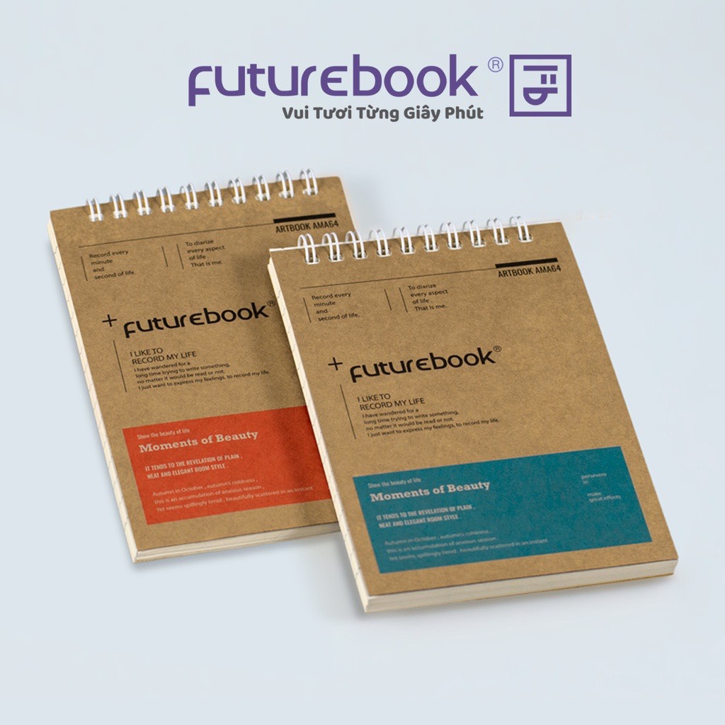 [Thanh lý Mẫu Cũ 2021] Sổ Lò Xo Art Book A6- Kẻ Ngang- 160 Trang. MSP: A6LX6 . VPP FUTUREBOOK. Giao mẫu ngẫu nhiên.