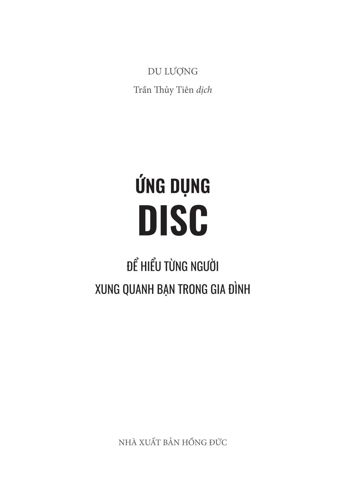 Ứng Dụng Disc Để Hiểu Từng Người Xung Quanh Bạn - Trong Gia Đình