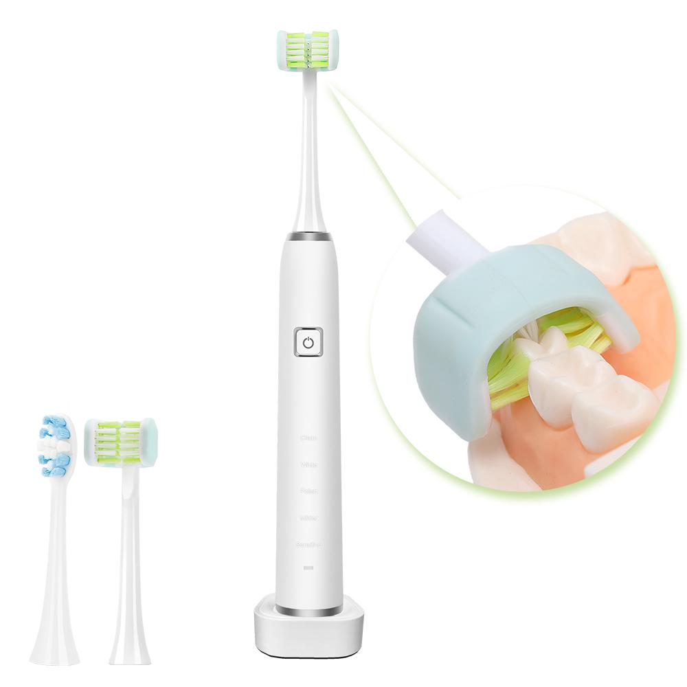 Bàn chải đánh răng bằng điện cho người lớn với đầu bàn chải mềm 3D 5 chế độ chải 2 phút hẹn giờ