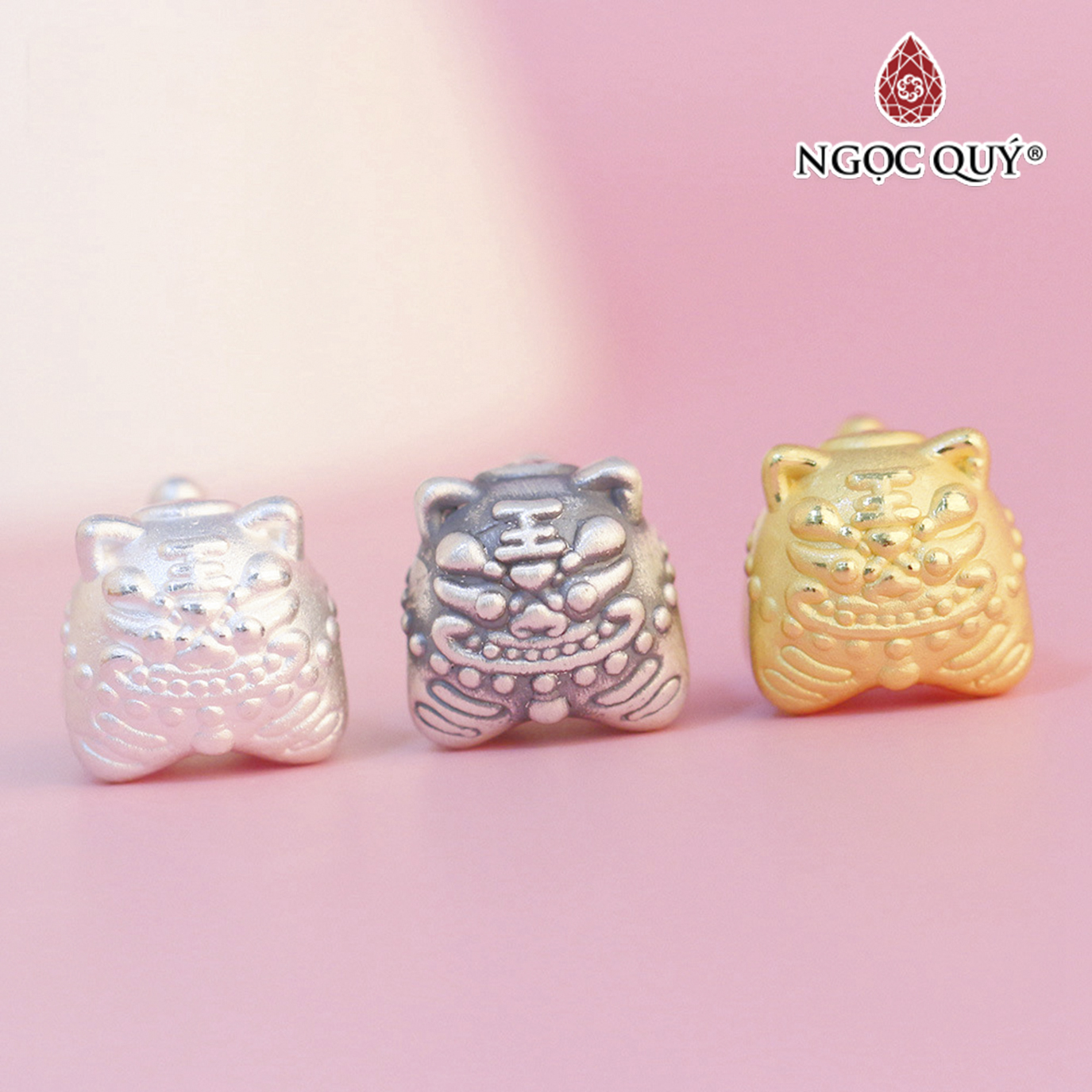 Charm xỏ ngang kì lân - Ngọc Quý Gemstones