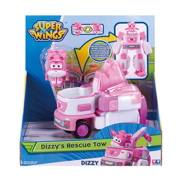 Đồ Chơi SUPERWINGS Robot Biến Hình Kết Hợp Xe Cứu Hộ Nhỏ - Dizzy Lốc Xoáy EU720314