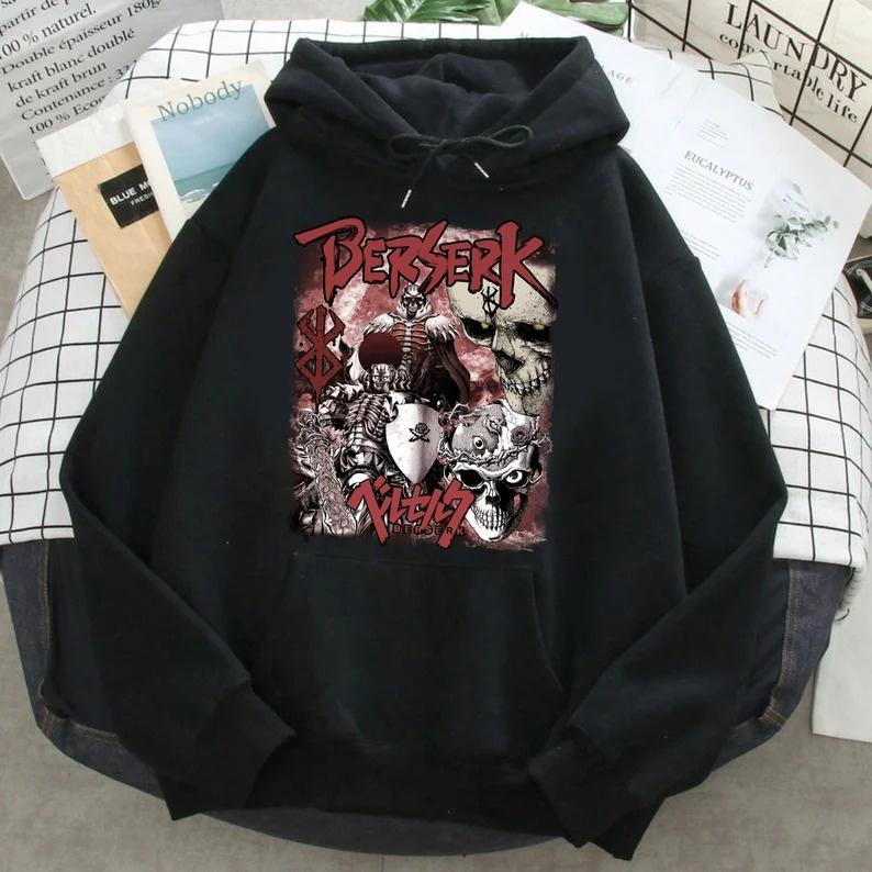 HOT Áo Hoodie In Hình Skull Knight with Behelit Thời Trang Đường Phố Cho Nam Và Nữ