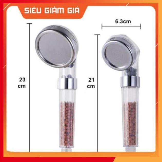 Vòi sen tăng áp loại to 7.7cm có hạt lọc nano - Tặng kèm dây 206802
