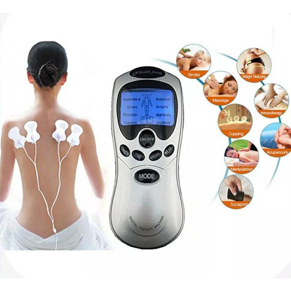 Máy Massage Bấm Huyệt Xung Điện Với 4 Miếng Dán Trị Liệu Giúp Giải Tỏa Căng Thẳng Mệt Mỏi