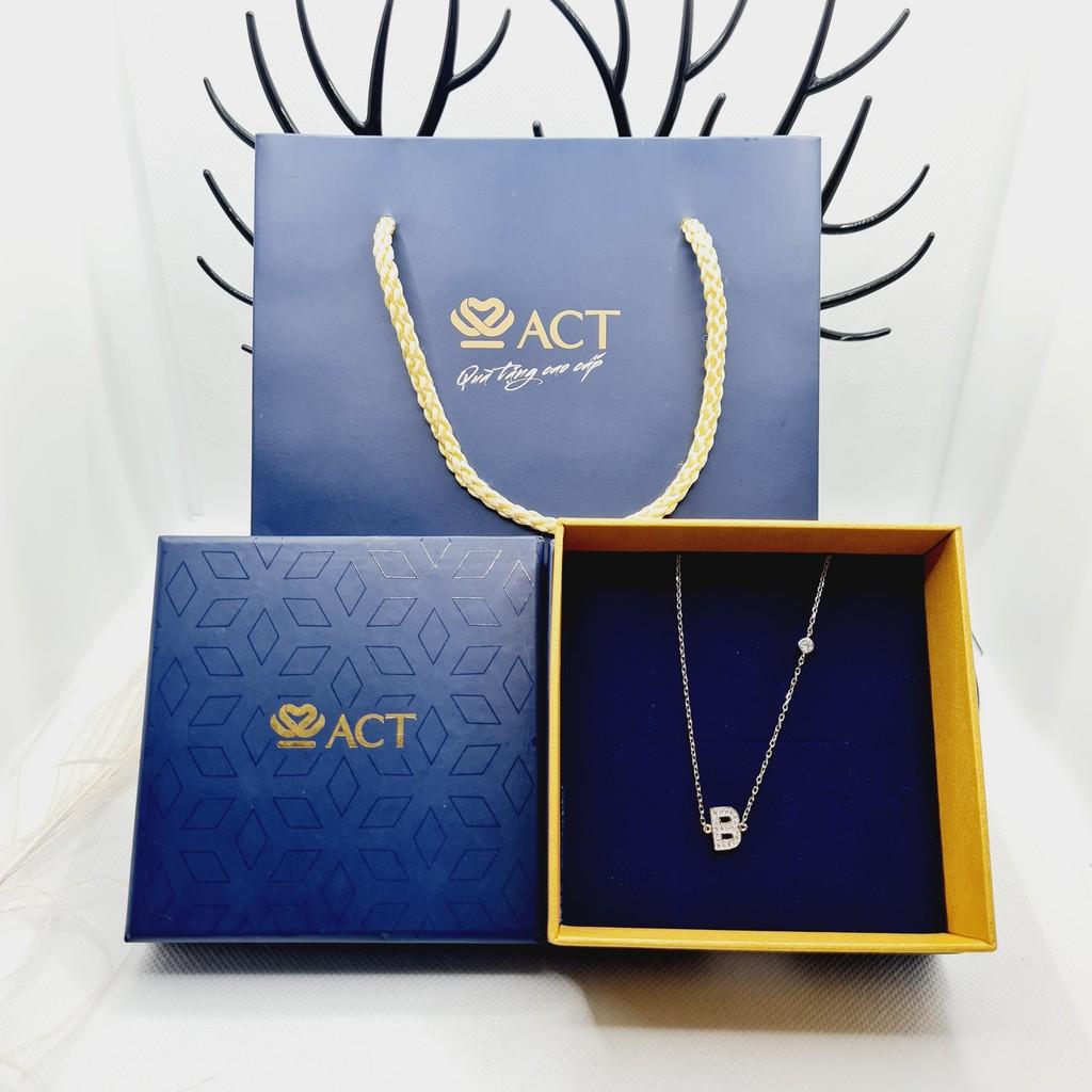 Dây chuyền mặt chữ B chất liệu bạc 925 thời trang phụ kiện trang sức nữ sang trọng