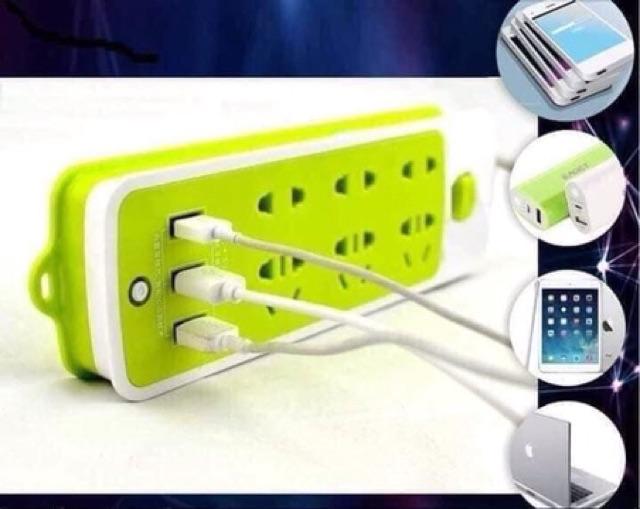Ổ Cắm Điện Xanh 9 Cổng
