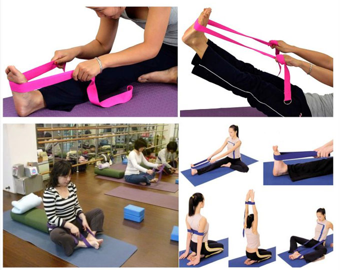Combo 3 dụng cụ hỗ trợ tập Yoga hiệu quả : 2 gạch trơn ( không in hoa )+ 1 dây đai cotton