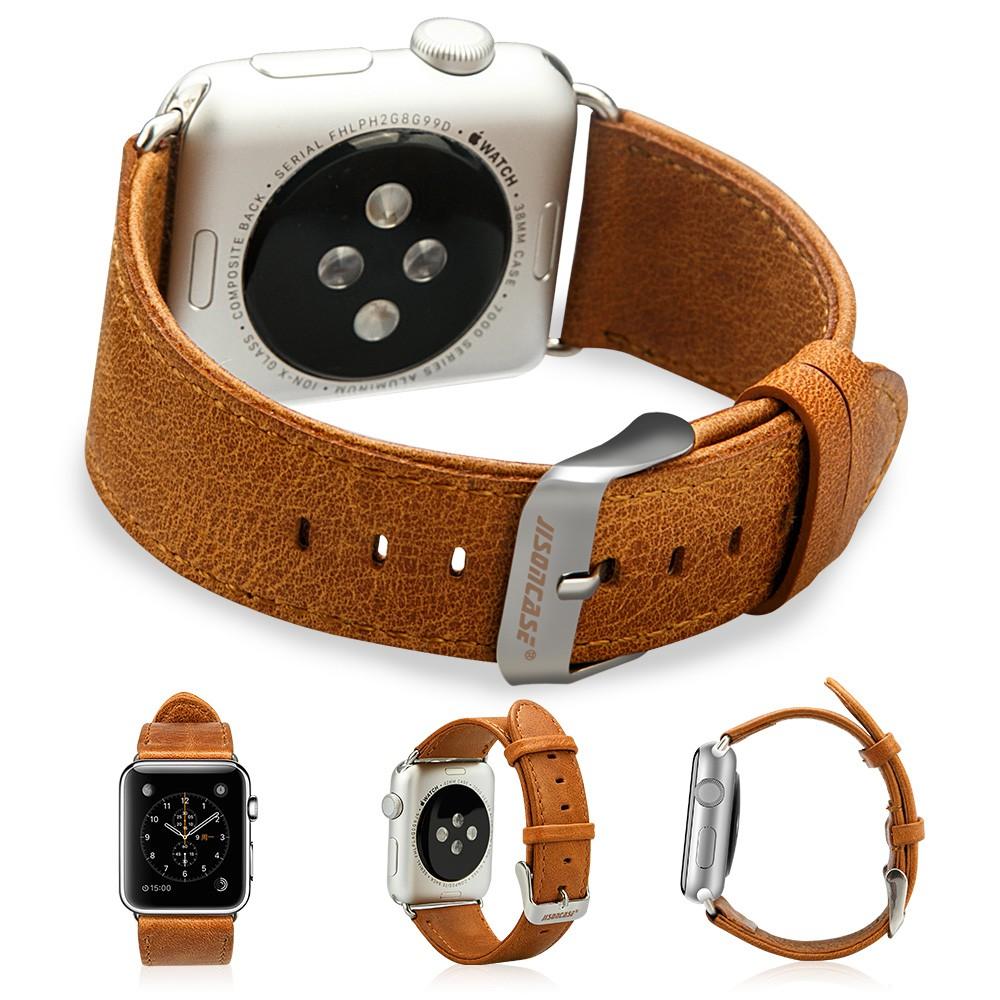 Dây da thật Jisoncase cho Apple Watch ( Nhiều màu)