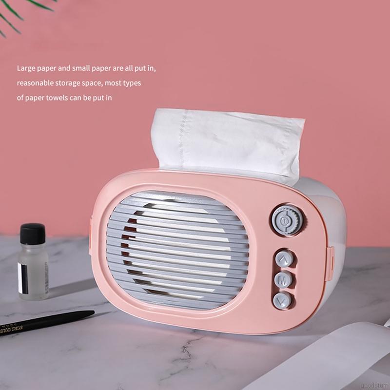 Hộp Đựng Khăn Giấy Hình Đài Radio Xinh Xắn