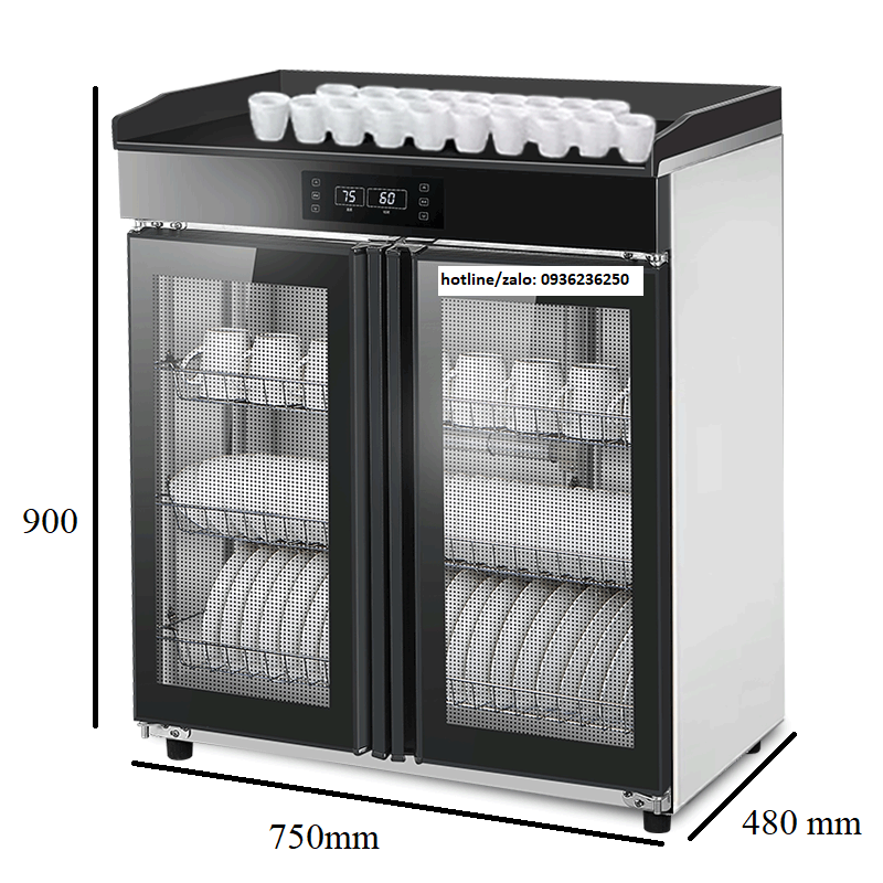 Máy sấy bát khử khuẩn màn hình cảm ứng dung tích 318L, máy sấy chén dĩa đa năng 2 cánh có ngăn kéo tiện lợi- HÀNG CAO CẤP