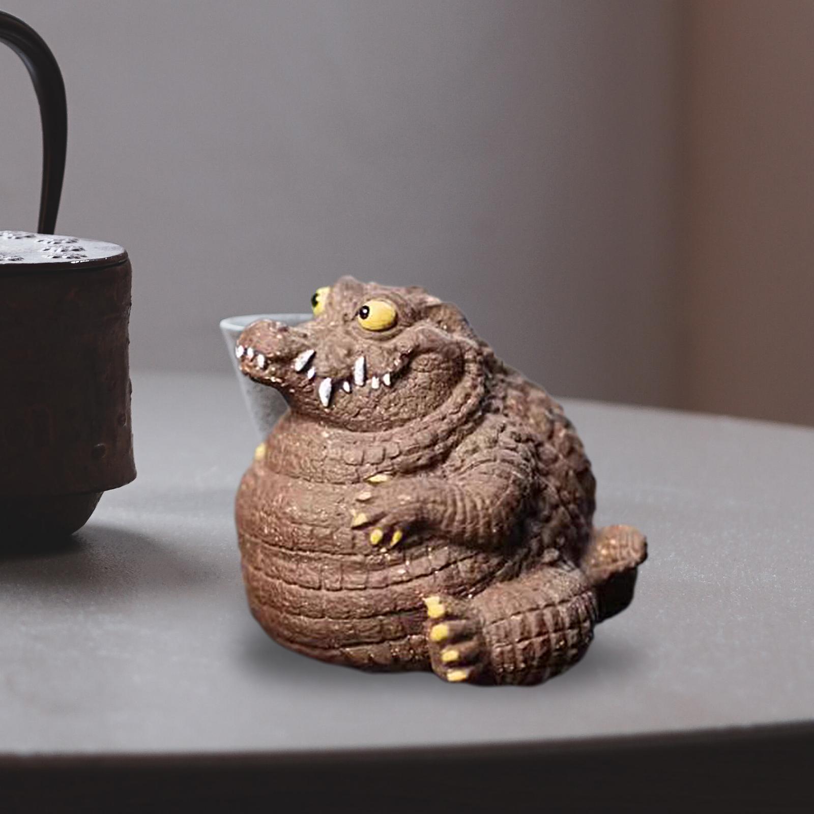 Crocodile Statue Tea Pet Ornament for Cabinet Tea Decoration Tea Accessories