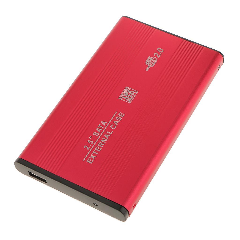 Red & Blue 2.5" SATA USB2.0 Laptop Hard Drive Enclosure External Case