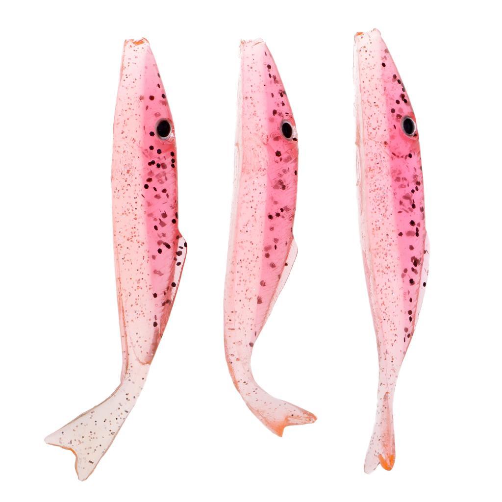 3pcs Soft Fishing Lure Worm Swimbait CrankBait Bass Trout Shad Fish Lure High Quality Durable to Use