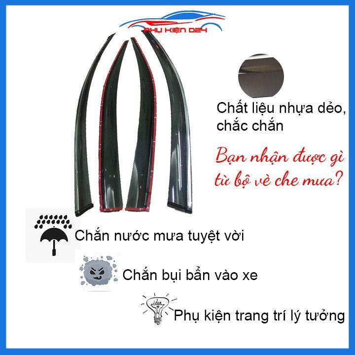 Vè mưa Vios 2014-2015-2016-2017 vè chỉ mạ che mưa bảo vệ xe