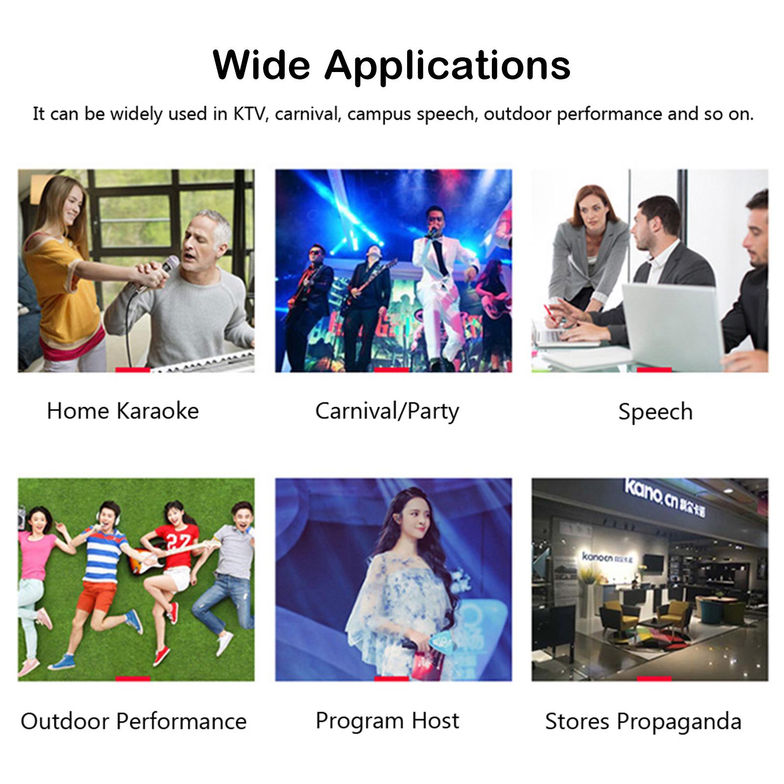 Hand-held UHF Wireless Microphone 6.35mm Receiver Anti-interference Wireless Microphone Conference Karaoke Microphone
