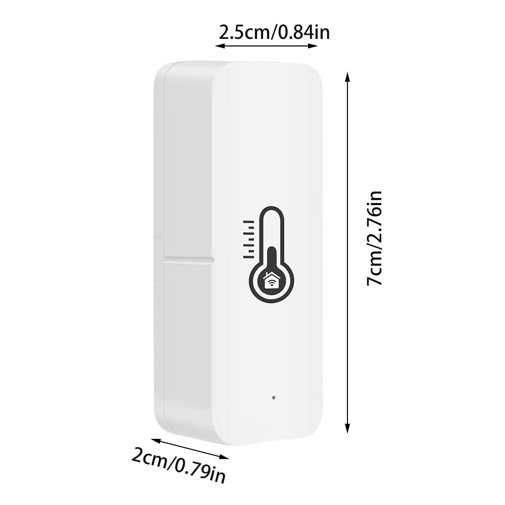 Cảm biến độ ẩm nhiệt độ WiFi, máy đo nhiệt kế không dây với thông báo và lưu trữ dữ liệu ứng dụng, cảm biến độ ẩm nhiệt độ WLAN bên trong, cho tại nhà, văn phòng, khách sạn