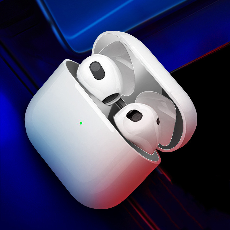 Miếng Dán Kim Loại Mỏng Chống Bụi Cho Case Airpods 3