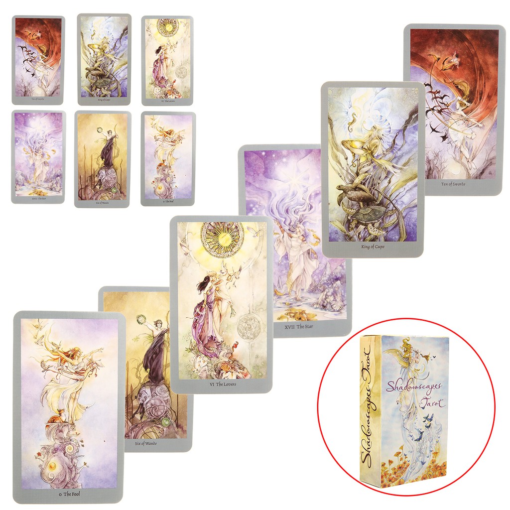 Combo Bài Bói Tarot Shadowscapes  Cao Cấp và Khăn Trải Bàn Tarot