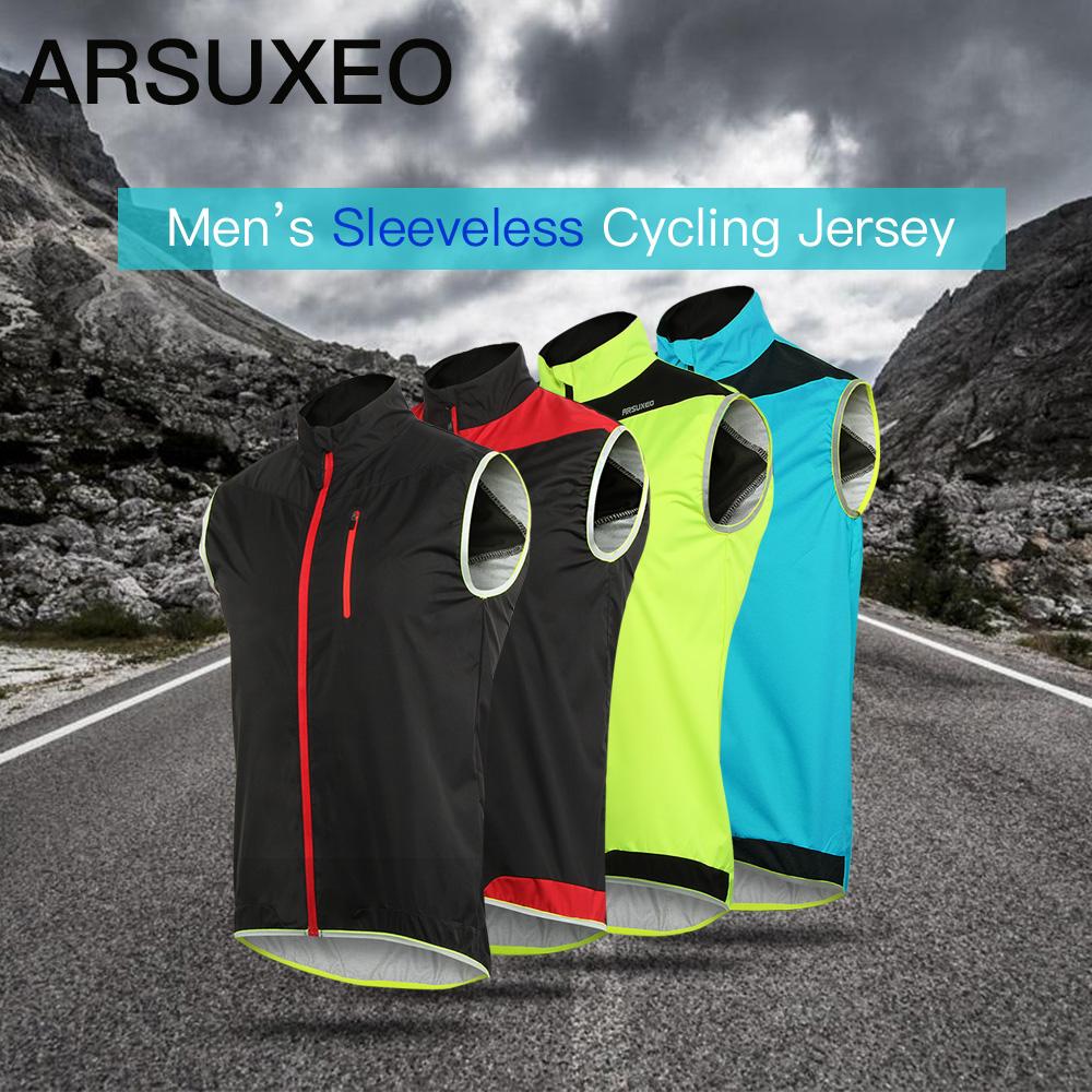 Áo ARSUXEO dành cho nam giới thiết kế không tay, có dây kéo