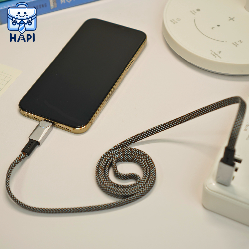 Cáp sạc hàng chính hãng WiWU Cyberlink Type-C to Type-C Wi-C078 dây dù nylon siêu bền, truyền đẫn ổn định