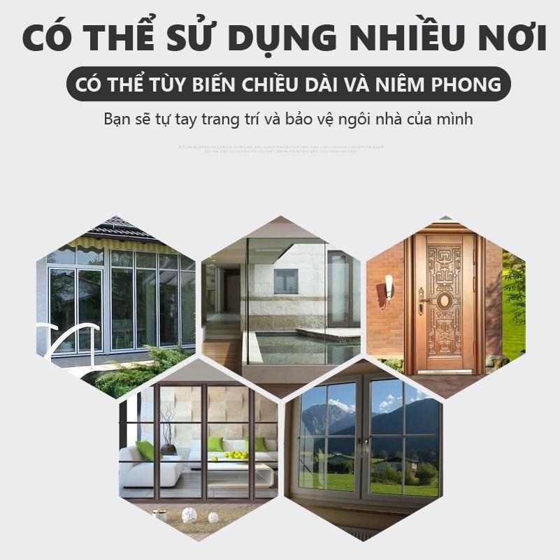 Gioăng lông nheo đế dán 7mm lông cao 12mm dán khung cửa cách âm chống ồn Gioăng Nỉ cao cấp - 0.5 Mét