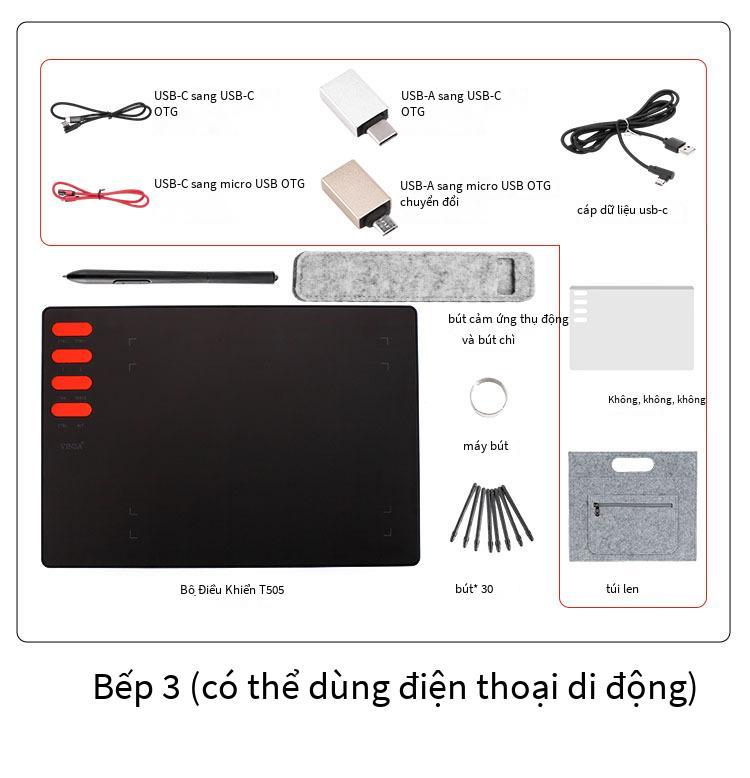 Lớp học trực tuyến phong cách mới nhất T505 Bảng kỹ thuật số VINSA Wencai bảng vẽ tay bảng vẽ máy tính cấp độ 8192 có thể được kết nối với điện thoại di động Android