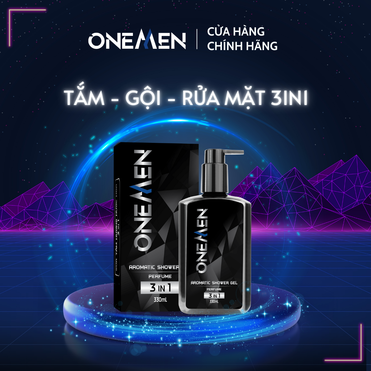 Sữa Tắm Hương Nước Hoa 3IN1 Đầy Tinh Tế Lịch Lãm ONEMEN 330ml Aromatic Shower Gel