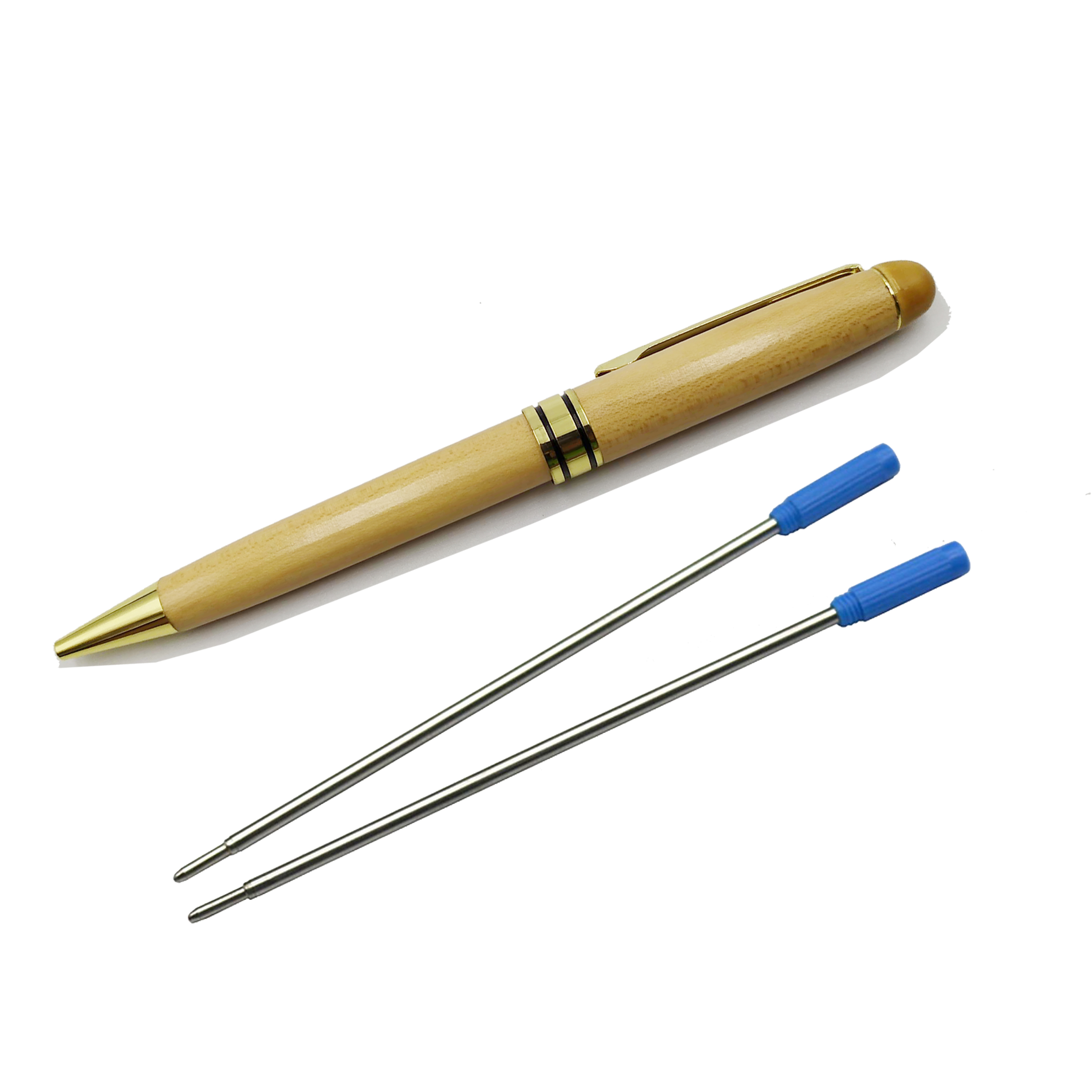 Combo Bút gỗ xoay tặng thêm 2 ruột bút