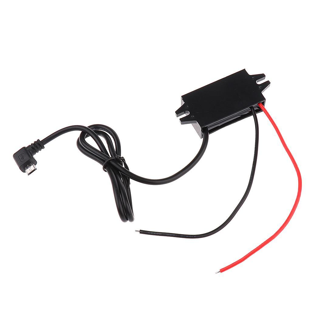 2-3pack Car Charger DC Converter Module 12V To 5V 3A w/ Right Angle Micro USB