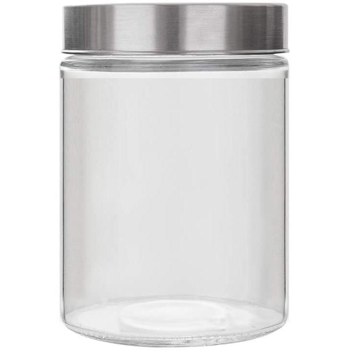 Hũ thủy tinh tròn nắp vặn inox 750ml - 1.1L- 1.6L