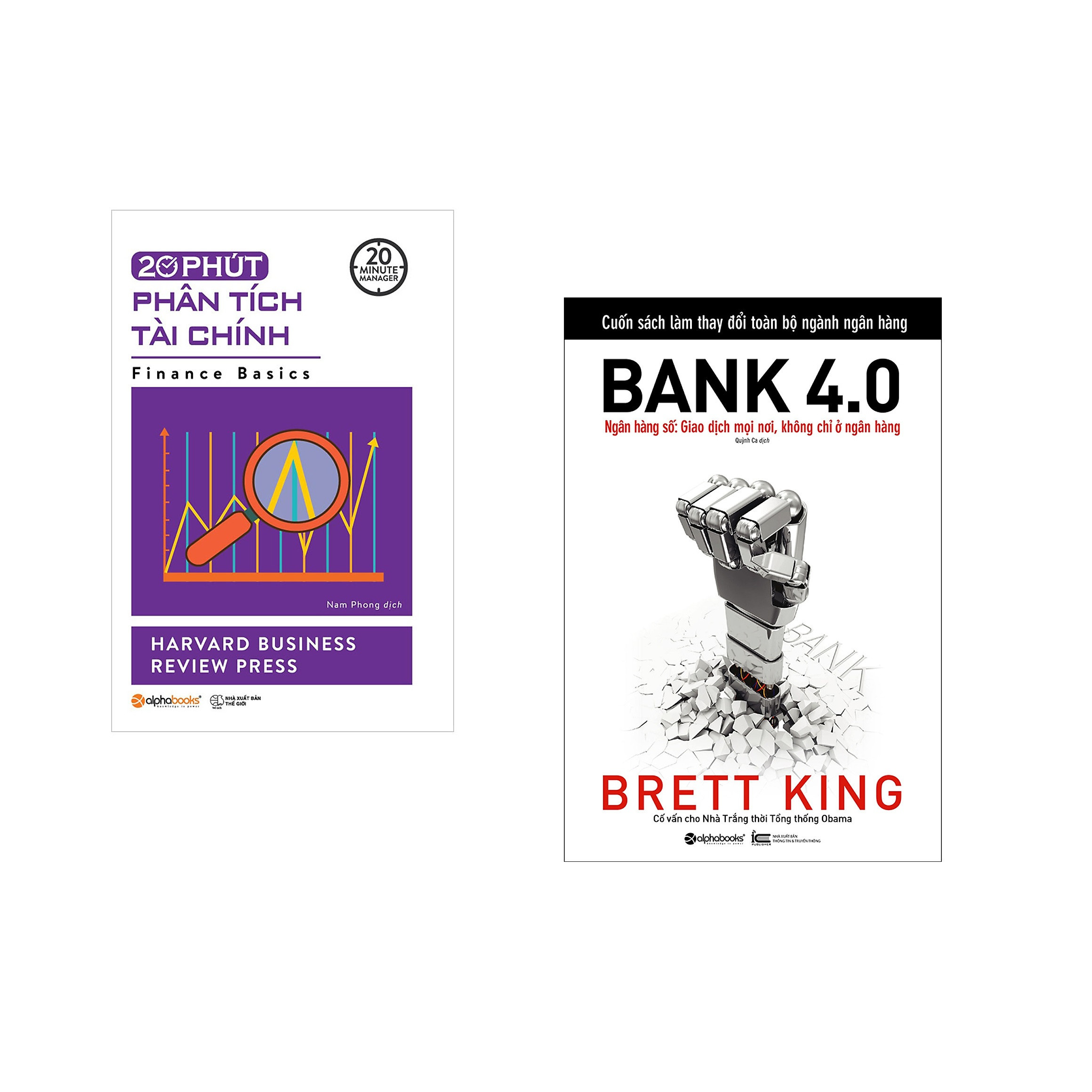 Combo 2 cuốn sách: 20 Phút Phân Tích Tài Chính + Bank 4.0 (Ngân Hàng Số : Giao Dịch Ở Mọi Nơi Không Chỉ Ở Ngân Hàng)