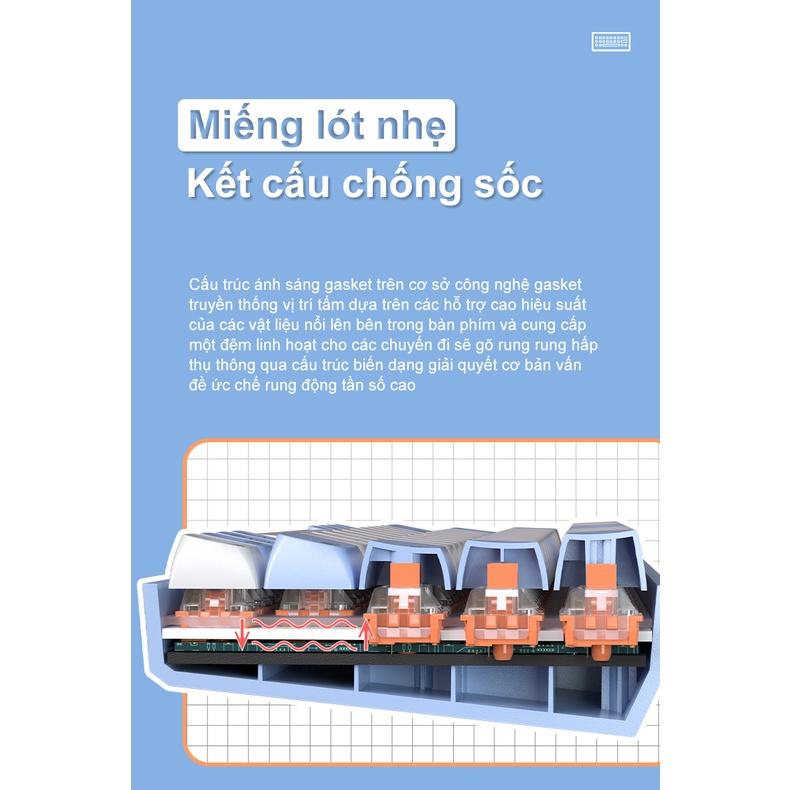 A1894 Bàn phím không dây với 3 Phương thức kết nối Dùng liên tục 7 ngày