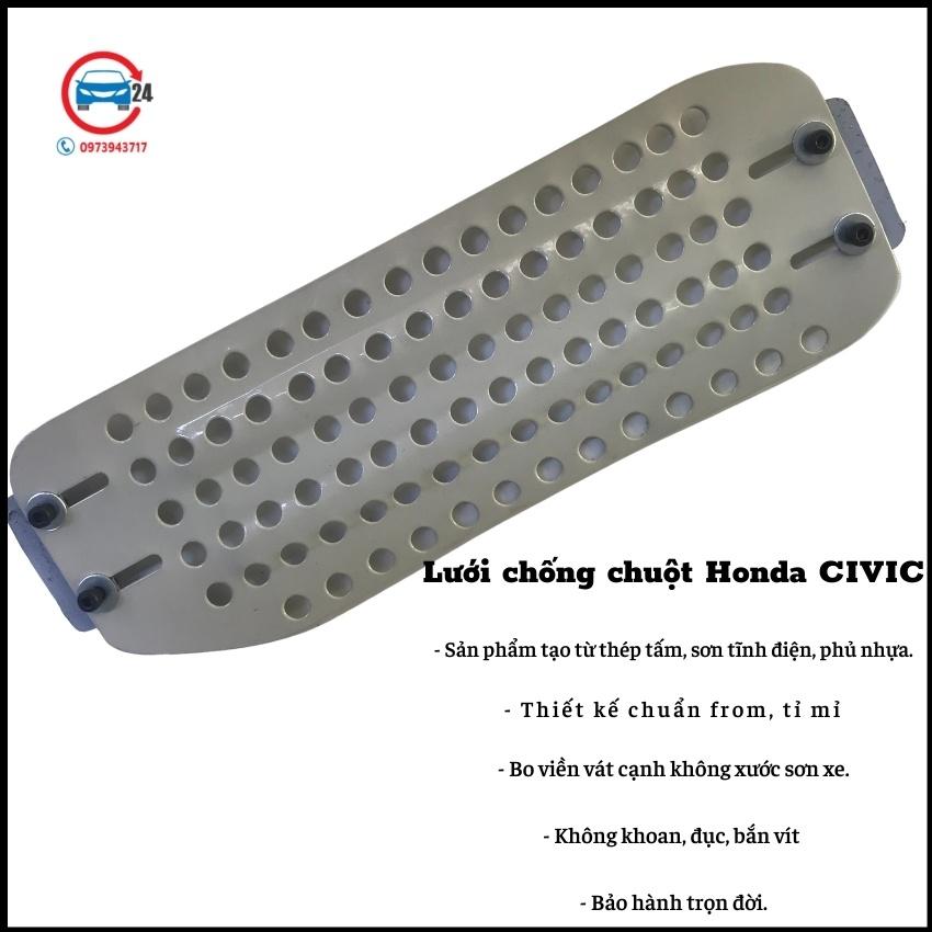 Lưới chống chuột ô tô Honda CIVIC, Tấm chắn chuột khoang lái CIVIC siêu bền đẹp chuẩn xe lắp 1 lần hiệu quả ngay