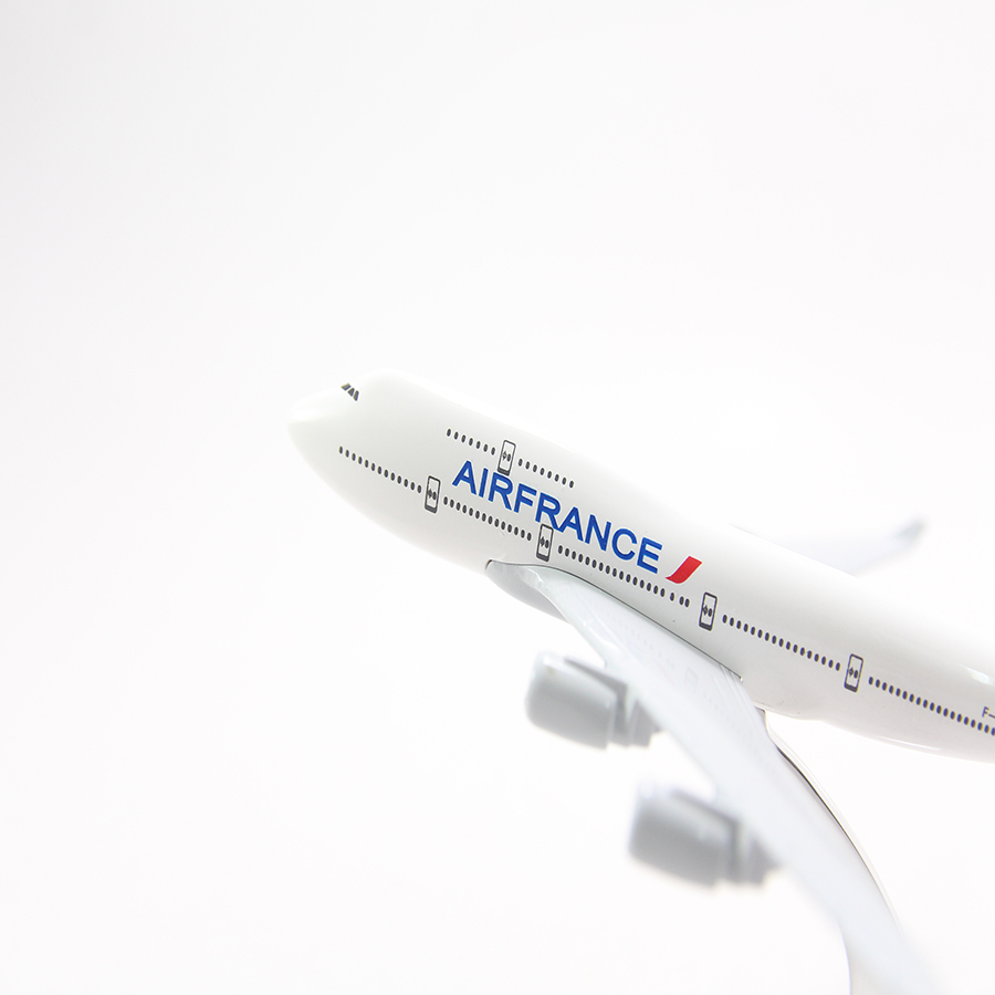 Mô hình máy bay Boeing747 Air France (16cm) (Trắng Xanh Đỏ )