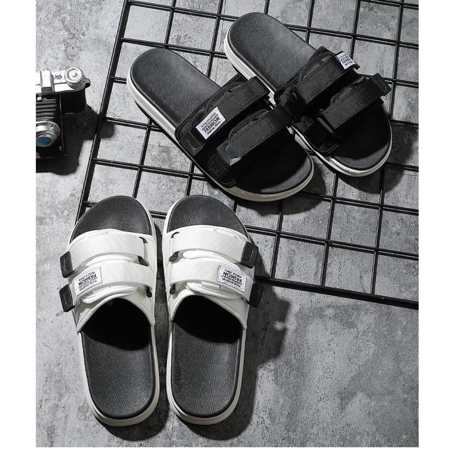 Dép nam. nữ unisex quai ngang Ullzang vải dù êm mềm thời trang Thời Trang PKT